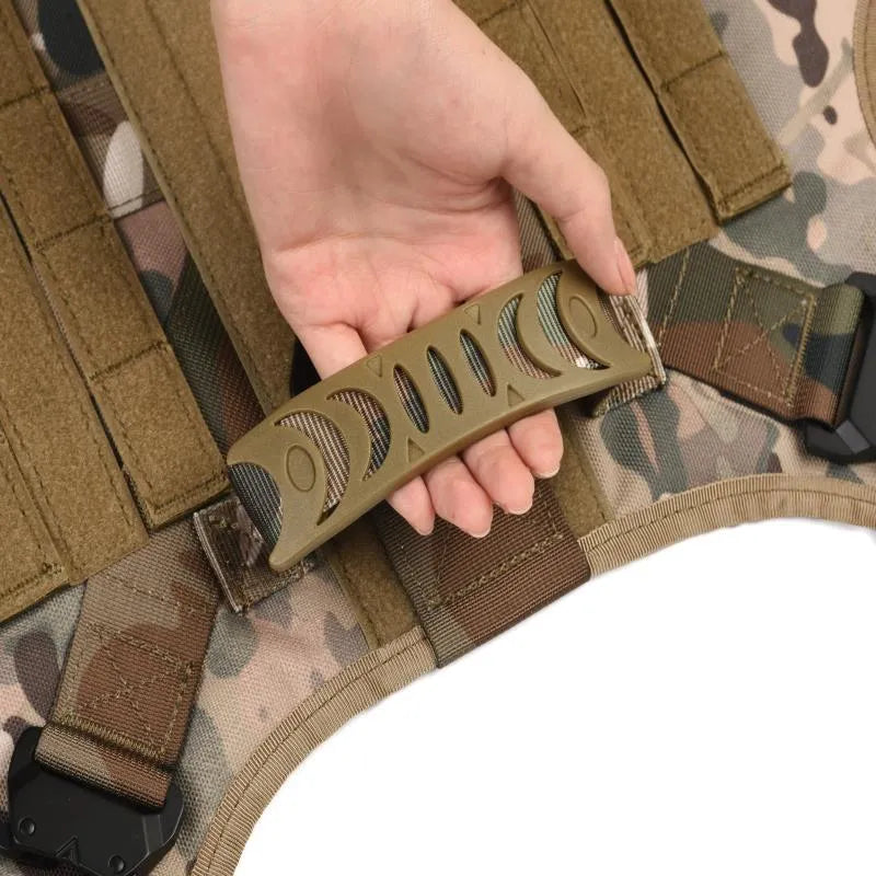 Tactical dog training vest battle suit set in polyester with adjustable leg straps