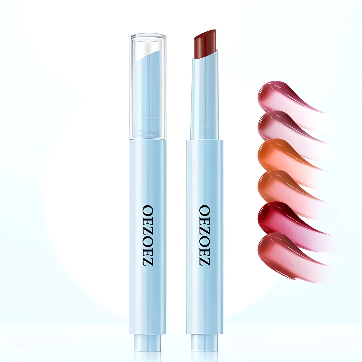 Waterproof moisturising lipstick makeup in six shade options.