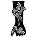 Geometric hollow template tattoo sticker set with 30 three-dimensional paper carving designs