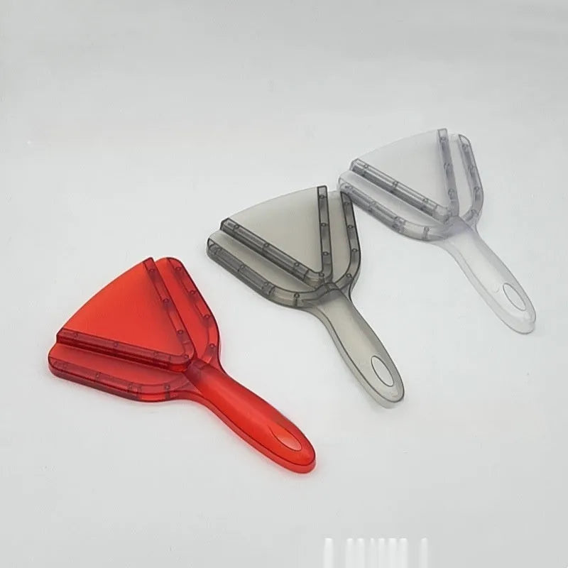 Adjustable telescopic manual bottle opener in red ABS plastic with non-slip handle.