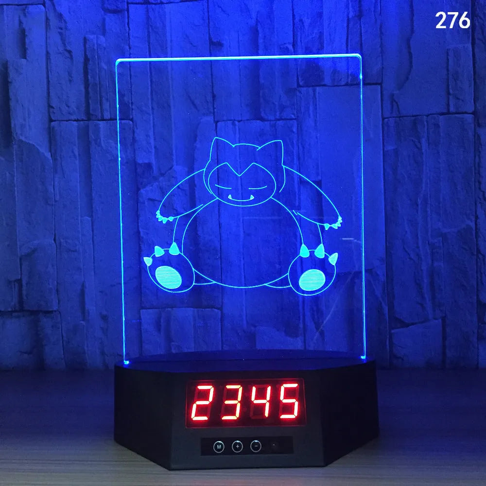 Glowing blue dolphin 3D LED table lamp with remote control on a wooden surface.
