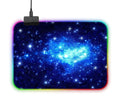 RGB gaming mouse pad with Jiaji cloth surface, anti-slip rubber base, and four-side LED lighting in 800x300mm size.