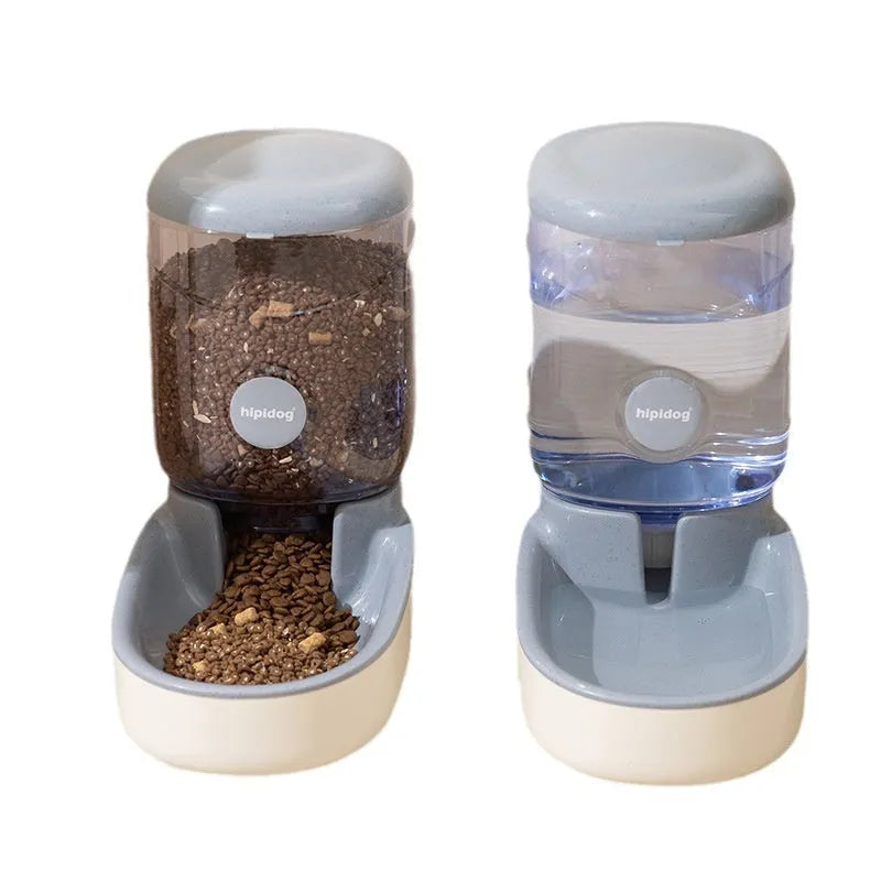 Grey automatic pet water fountain with 3.8-litre capacity for dogs and cats