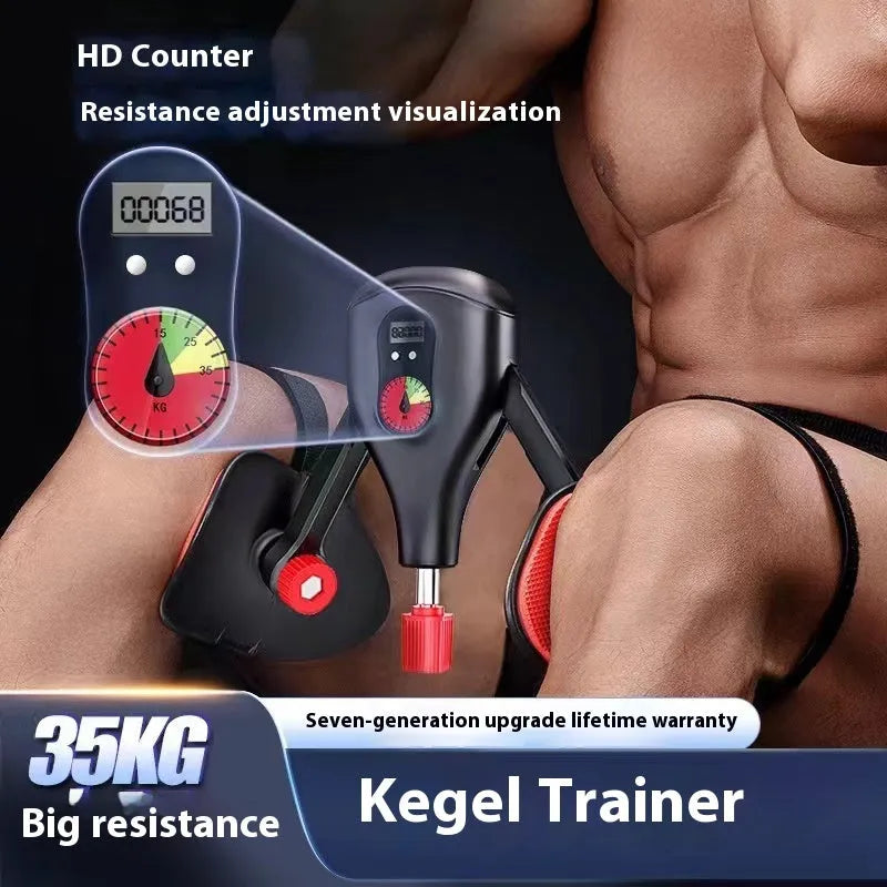 Men's Kegel trainer PC muscle exercise equipment with adjustable straps and handle options