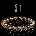 Natural citrine scattered bead bracelet showing 7A and 6A grade stones in polished finish