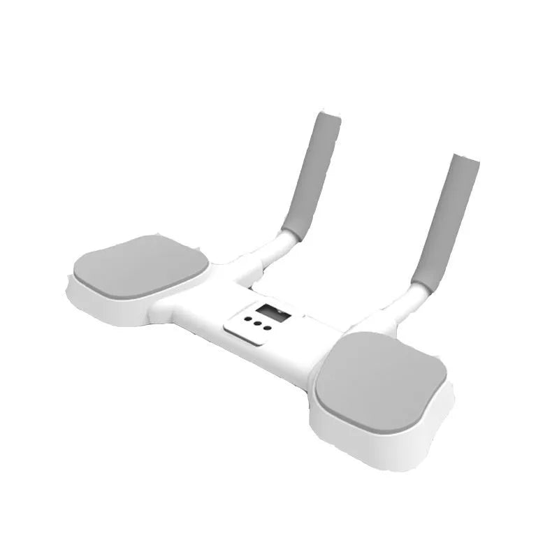 White flat support trainer with alloy aluminium tube frame and ABS components for household multi-functional use