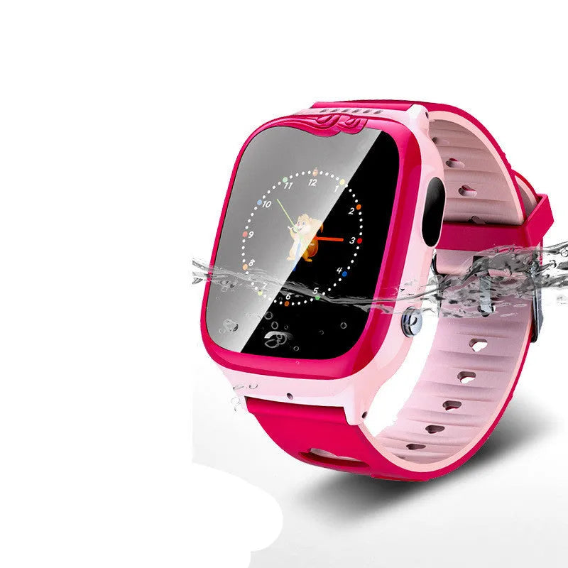 Children's smart phone watch in pink or blue with HD touch screen and silicone wristband