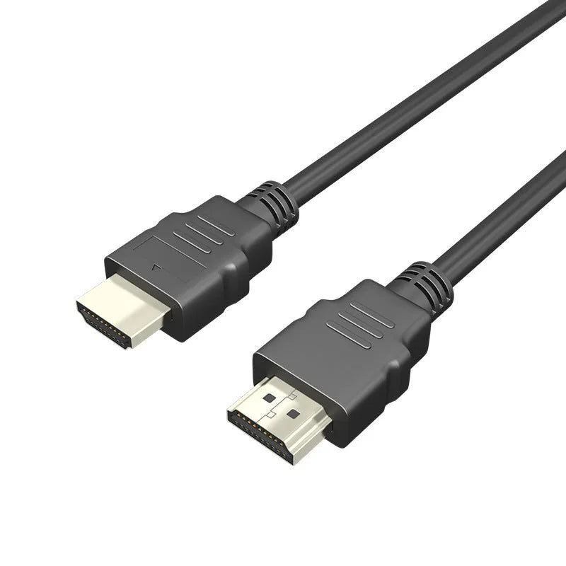 Black HDMI cable with nickel-plated connectors for set-top box connections