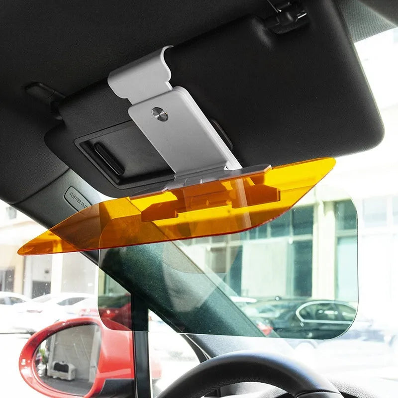Anti-glare car sun visor goggles with telescopic stretch fitting and acrylic lenses