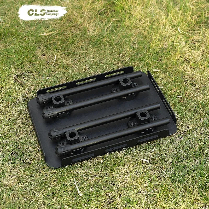 CLS Outdoor aluminium folding camping stool that converts to small table with height adjustment