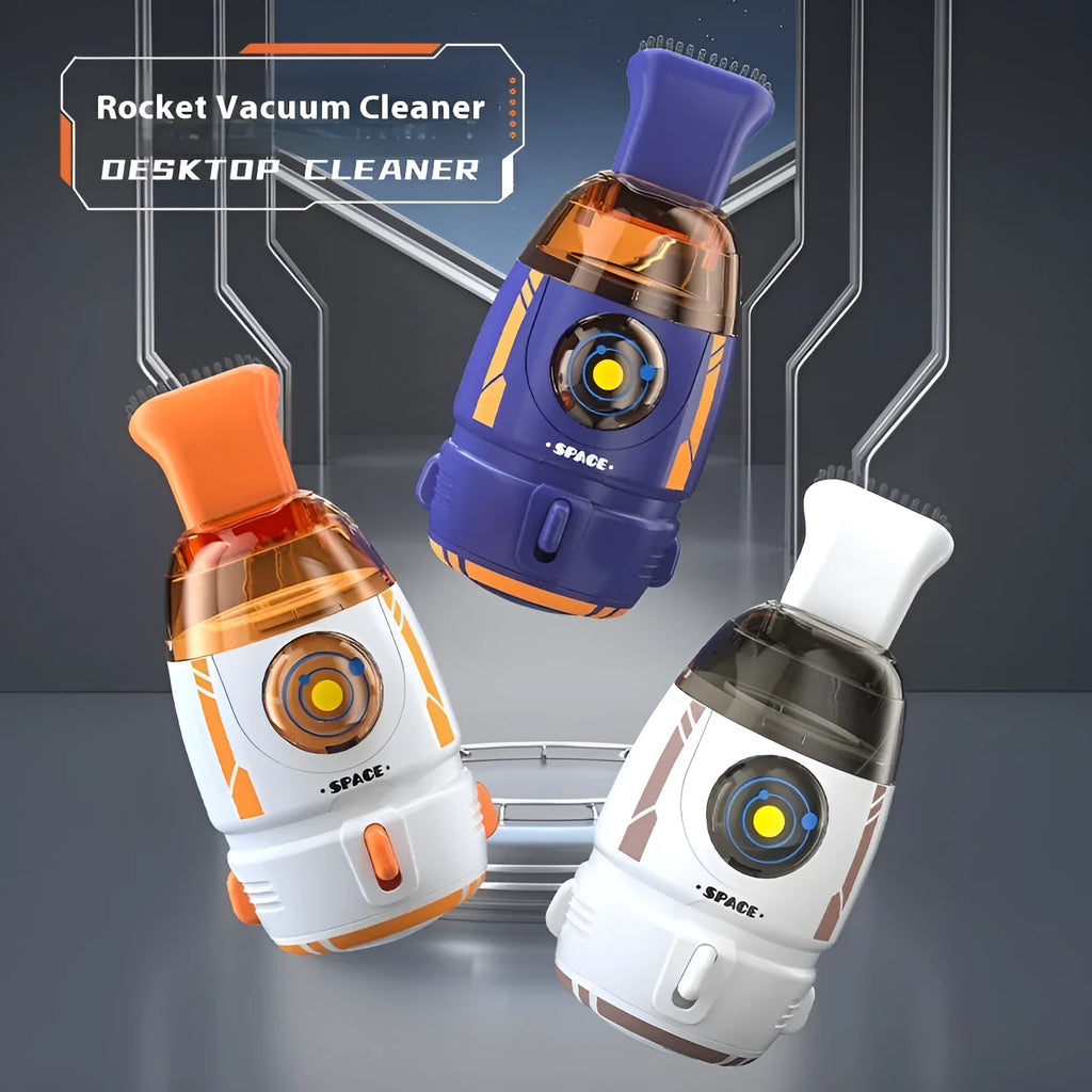 USB desktop vacuum cleaner in handheld design with multiple colour and theme options for keyboard cleaning