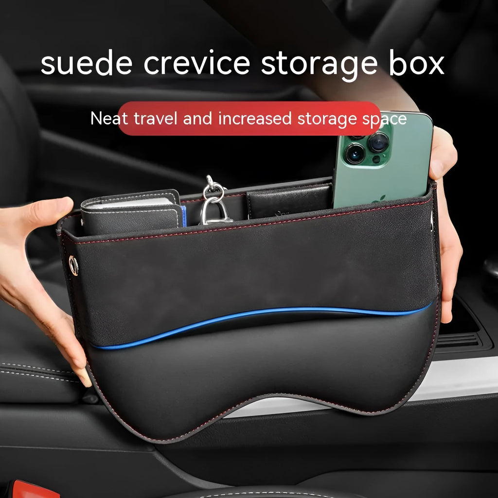 Genuine leather car seat storage box with waterproof design in multiple colour options