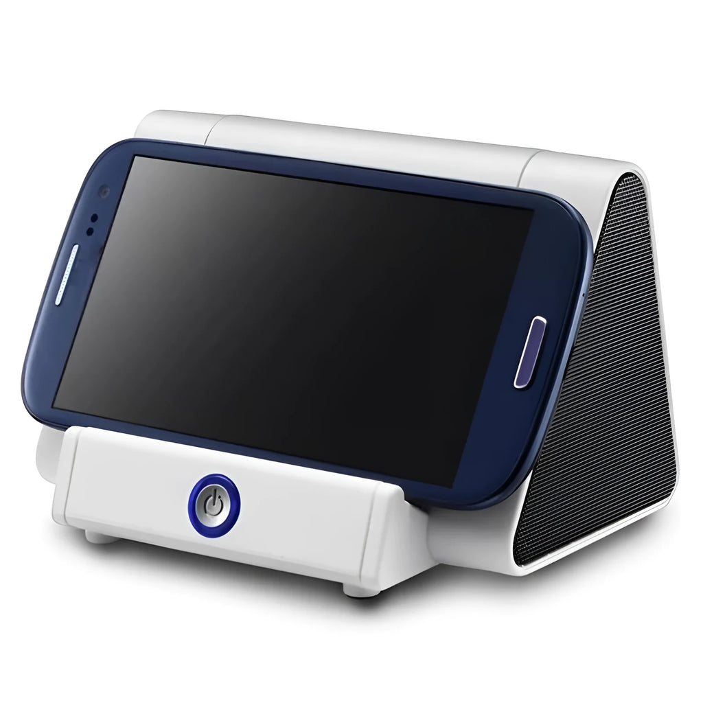 Black and white wireless mini Bluetooth speaker with built-in rechargeable battery