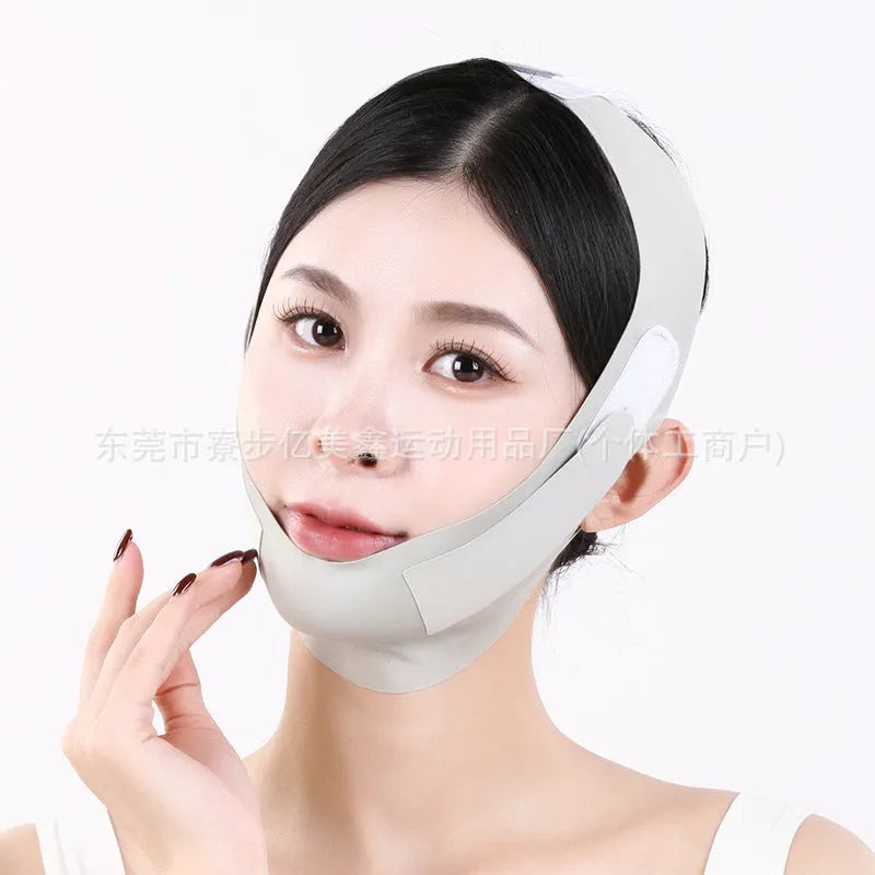 Purple and green graphene face shaping mask for facial lifting and tightening