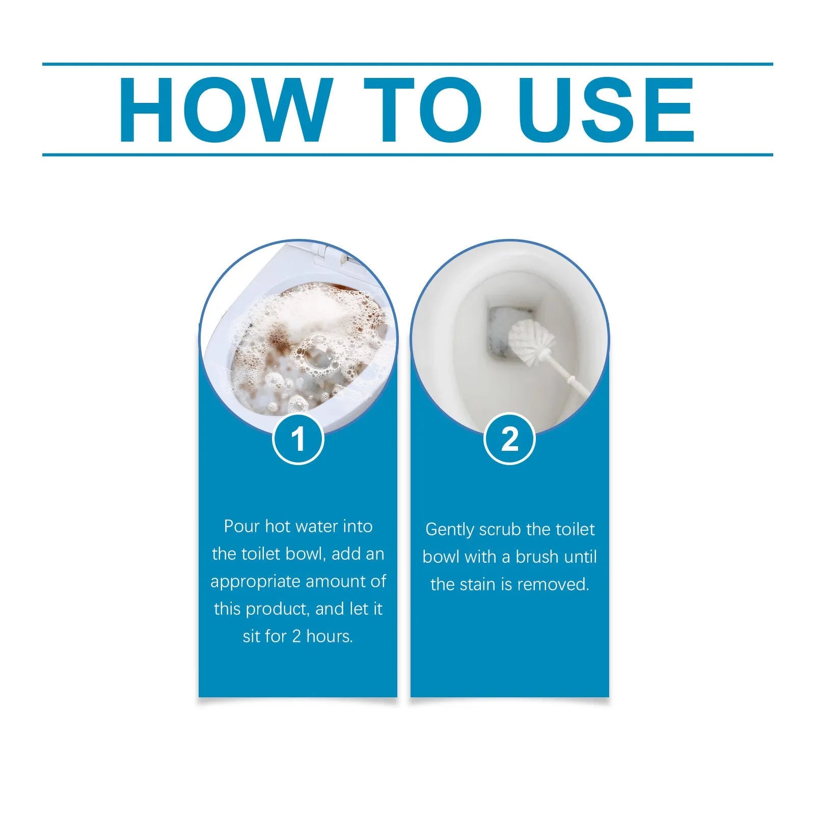 Box of toilet cleaning powder descaler with four 30g sachets for removing limescale and stains