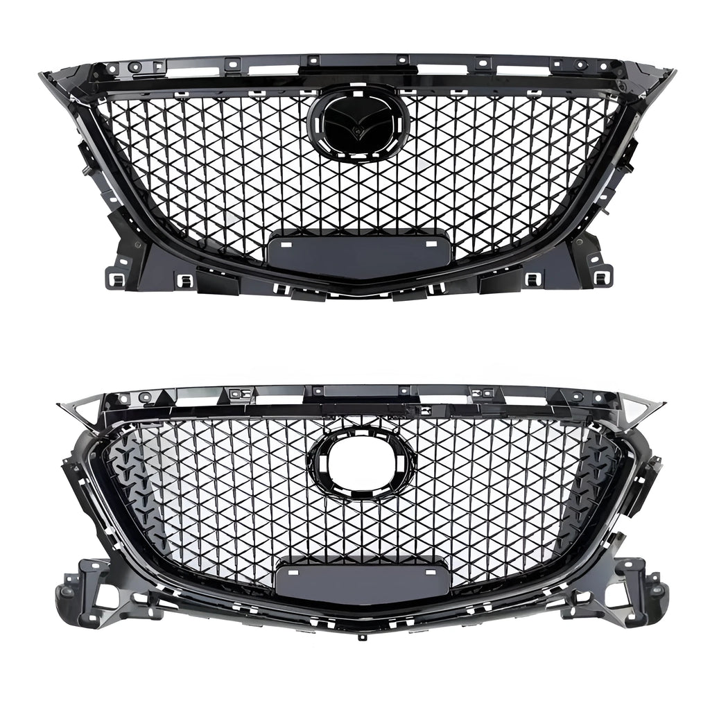 Audi Unksera three-section front shovel spoiler with honeycomb pattern finish