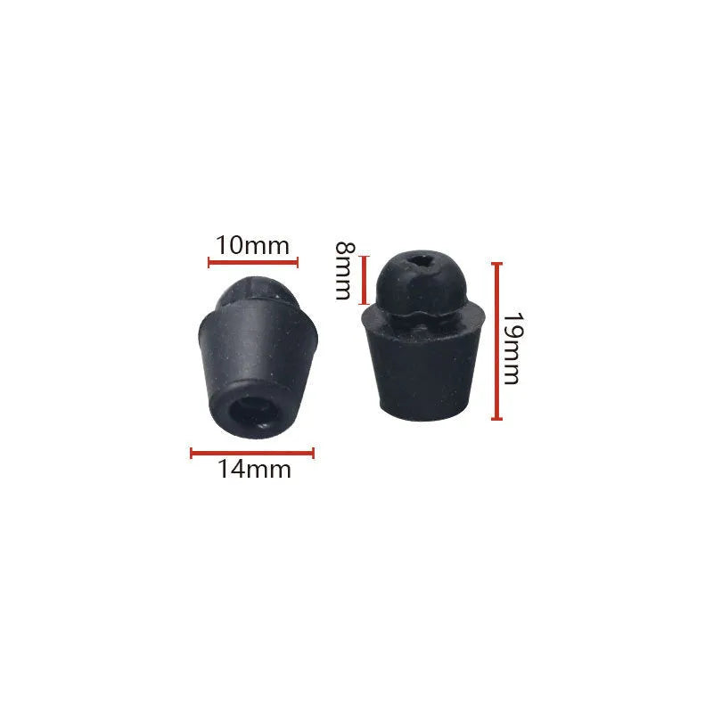 10 black rubber automotive damping clips for universal vehicle vibration reduction