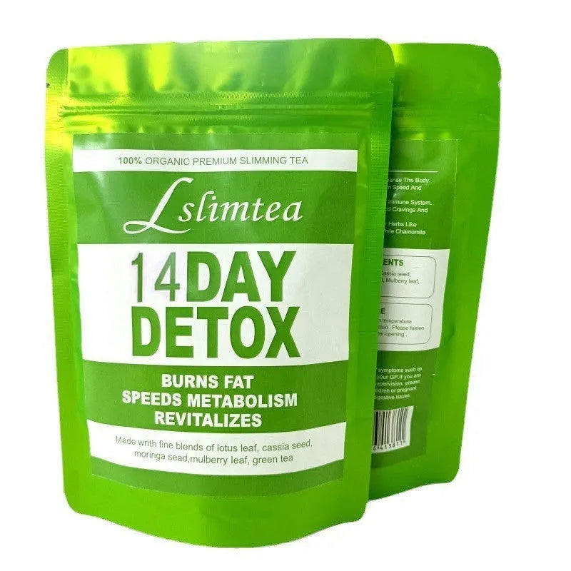 14-day herbal detoxification diet tea pack containing 14 individual 3g tea sachets for weight management