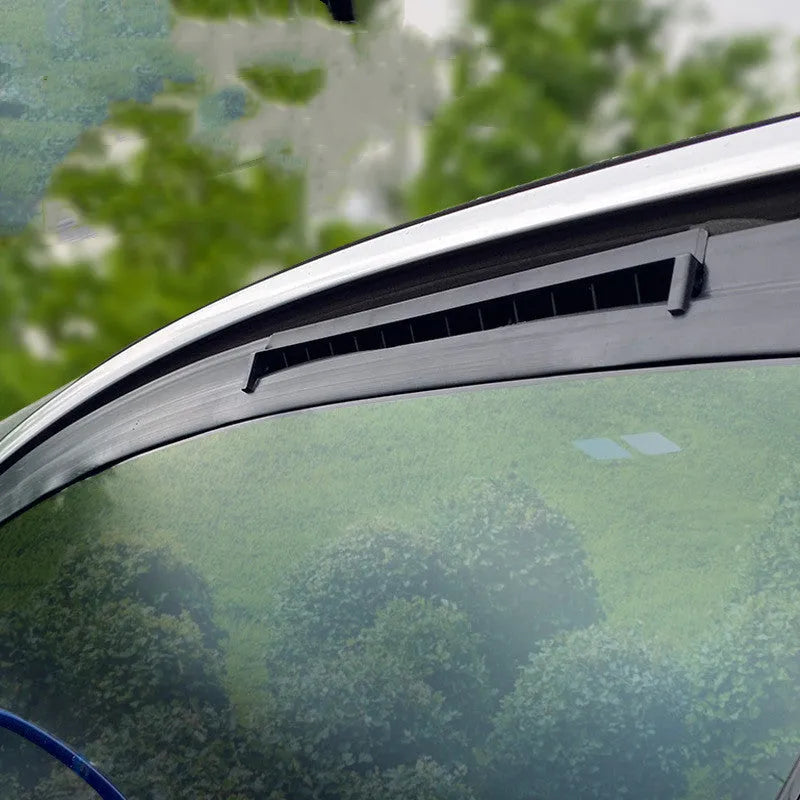 Black and white portable car ventilation fan with USB cable for vehicle air circulation