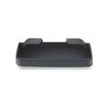 Black silicone glasses storage case accessory installed in a Tesla Model 3 or Y centre console armrest.