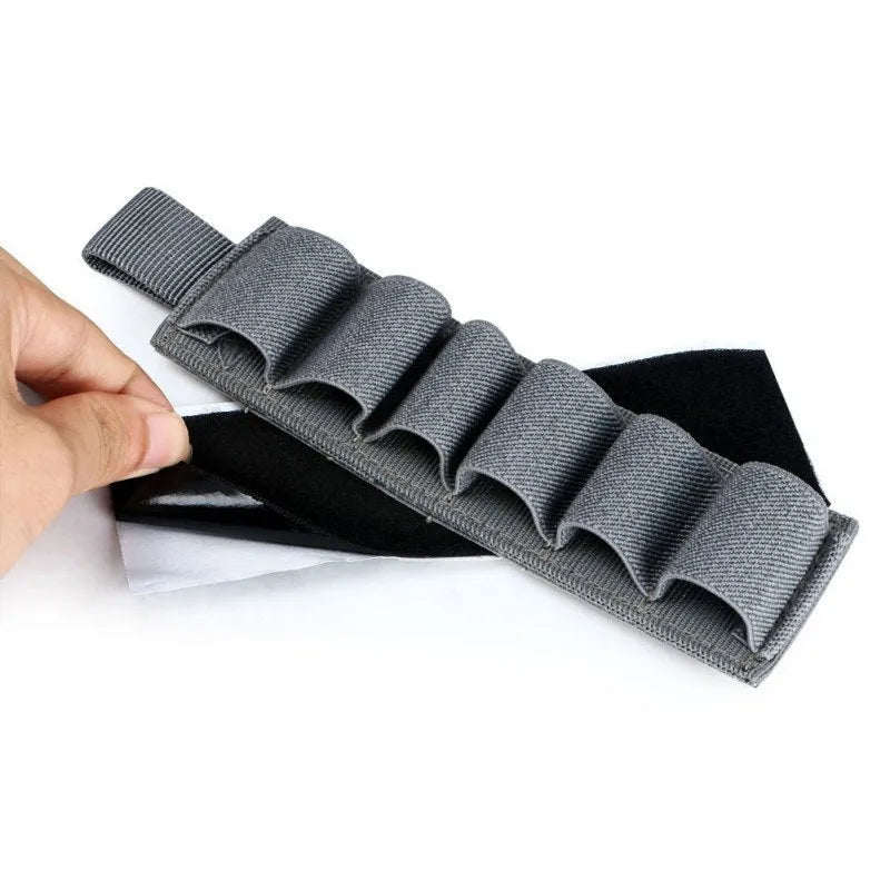 6-hole tactical storage sticker in 1000D nylon with six elastic loops, measuring 5 by 16.5 cm