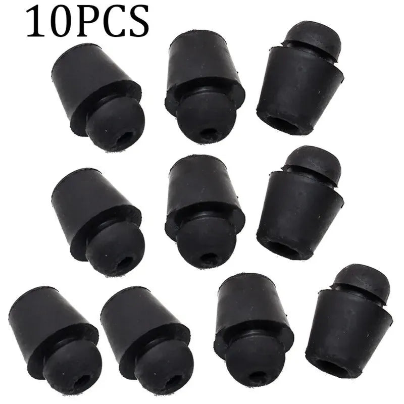 10 black rubber automotive damping clips for universal vehicle vibration reduction