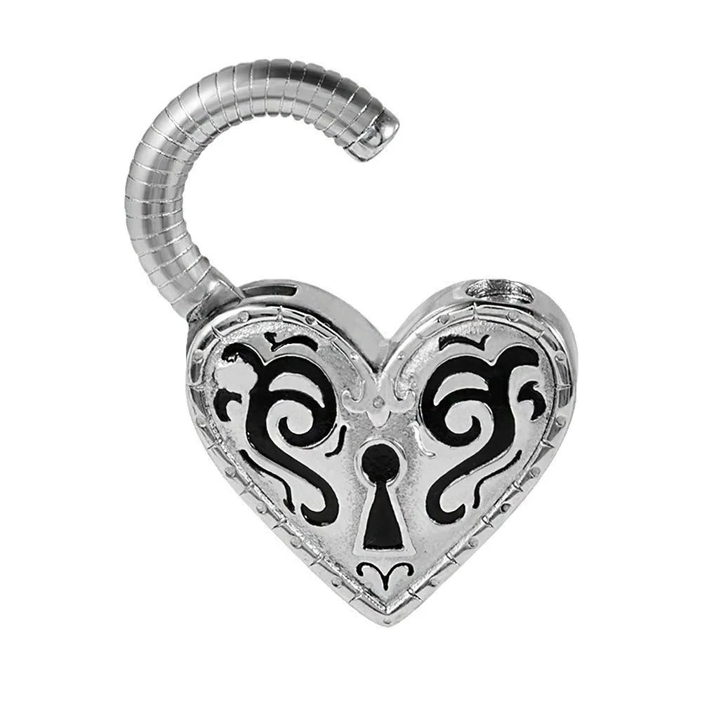 Women's heart-shaped stainless steel earrings with gold or steel electroplated finish
