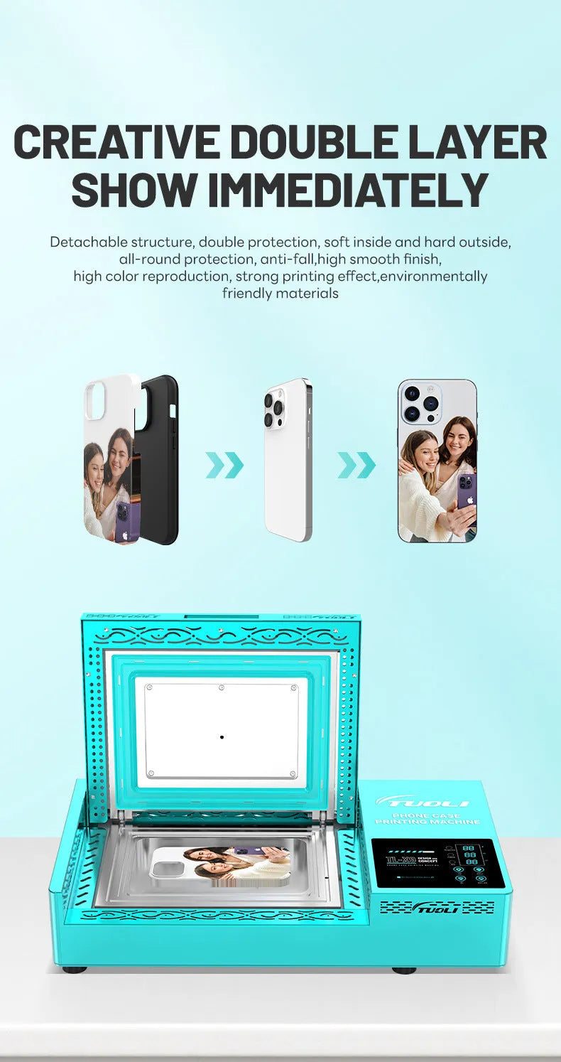 Metal thermal transfer printing machine for phone cases with multi-brand compatibility