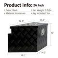 26-inch black aluminium alloy T-casting toolbox with protective case design