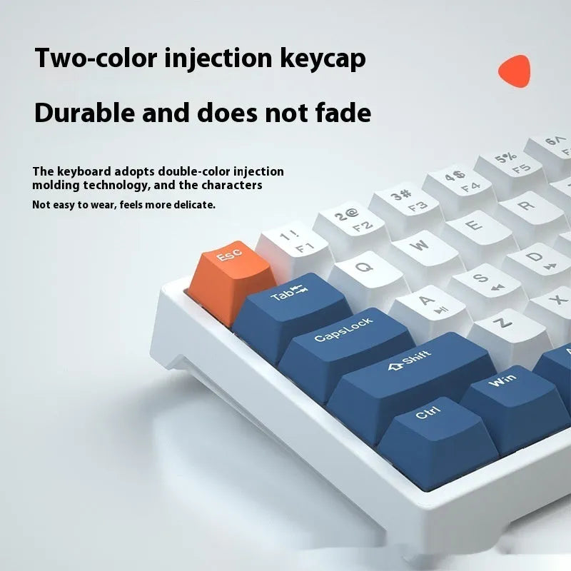 61-key computer mechanical keyboard with tea shaft switches in multiple colour combinations