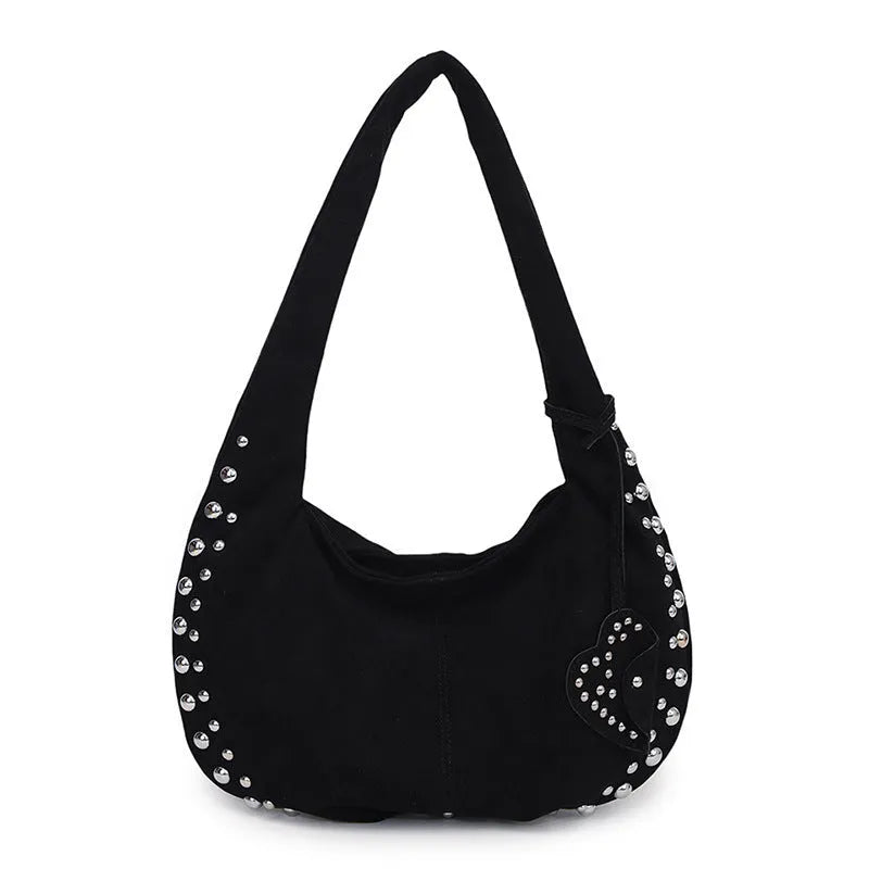 Soft plush retro style strapless tote handbag for women shown in multiple colour options.