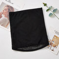 Black mesh belly band with cross-back waistband design for postpartum waist support