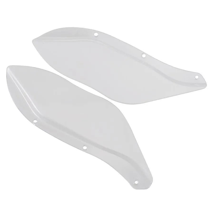 Harley motorcycle side wing head cover pair in black or transparent for Touring models 1996-2013