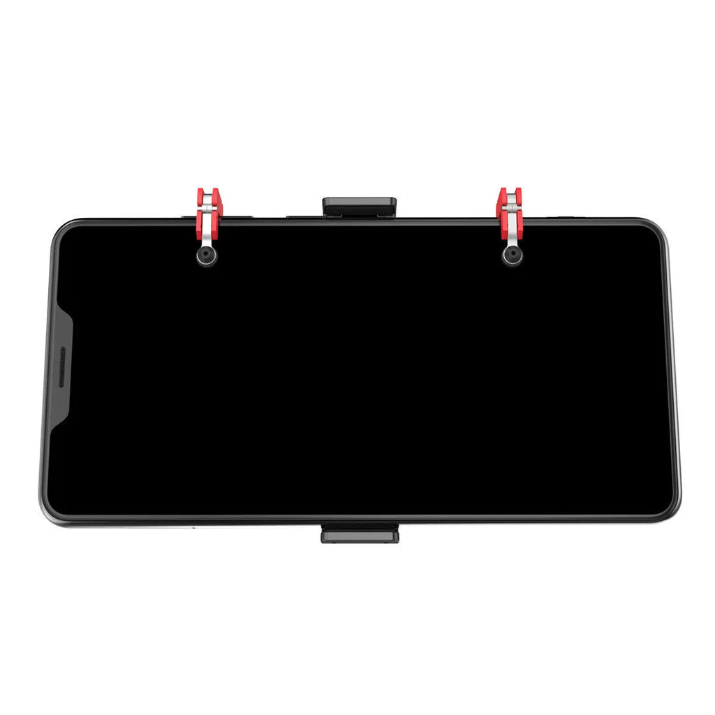Black metal PG-9137 phone gaming bracket with adjustable trigger and telescopic clip for 67-87mm wide phones.