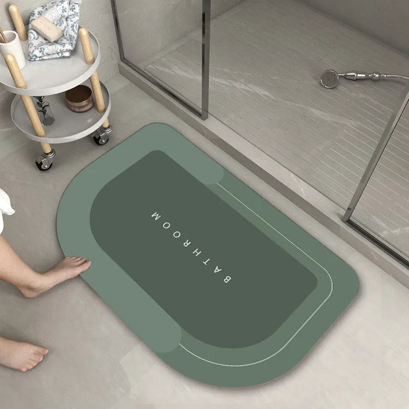 A blended material floor mat in Baikal blue, available in oval and rectangular shapes.