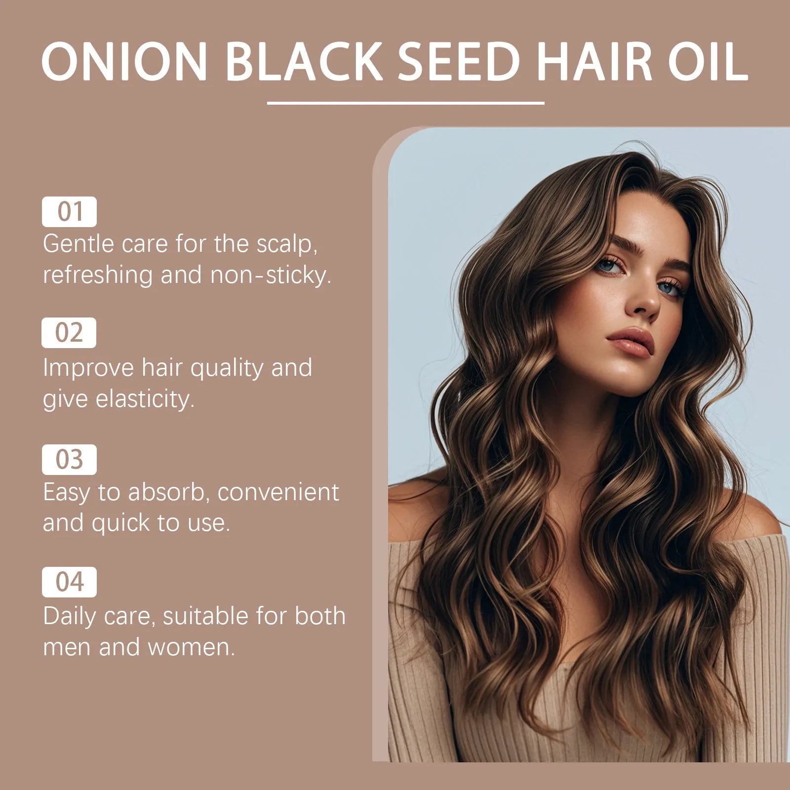 100ml hair nourishing essential oil bottle with accessories for moisture and soft maintenance