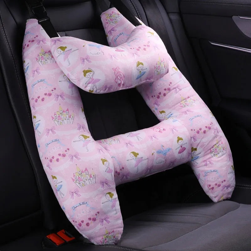55x70cm car headrest pillow with cartoon pattern and pearl cotton filling