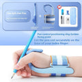 Blue and pink anti-hook holder pen control corrector wrist brace made of ABS nylon for writing posture correction