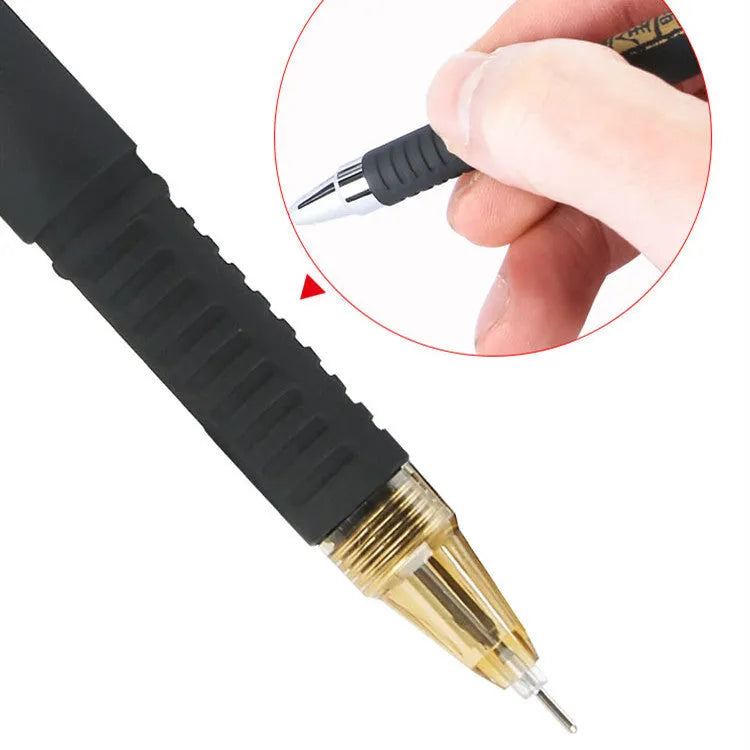 Carbon black gel pen pack with bullet and needle tip options for student writing