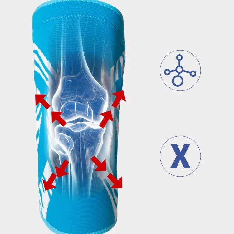 A pair of black nylon basketball knee pads with adjustable straps, shown laid flat.
