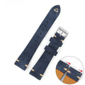 Small waist suede genuine leather watch strap in brown, blue, gray, and Army Green colours