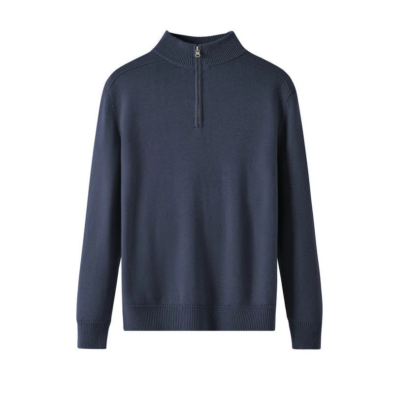 Men's slim-fit casual wool sweater pullover in a choice of six colours.