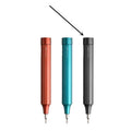 24-in-1 aluminium repair screwdriver set with magnetic bit storage, shown in slate black, for mobile phone and computer disassembly.