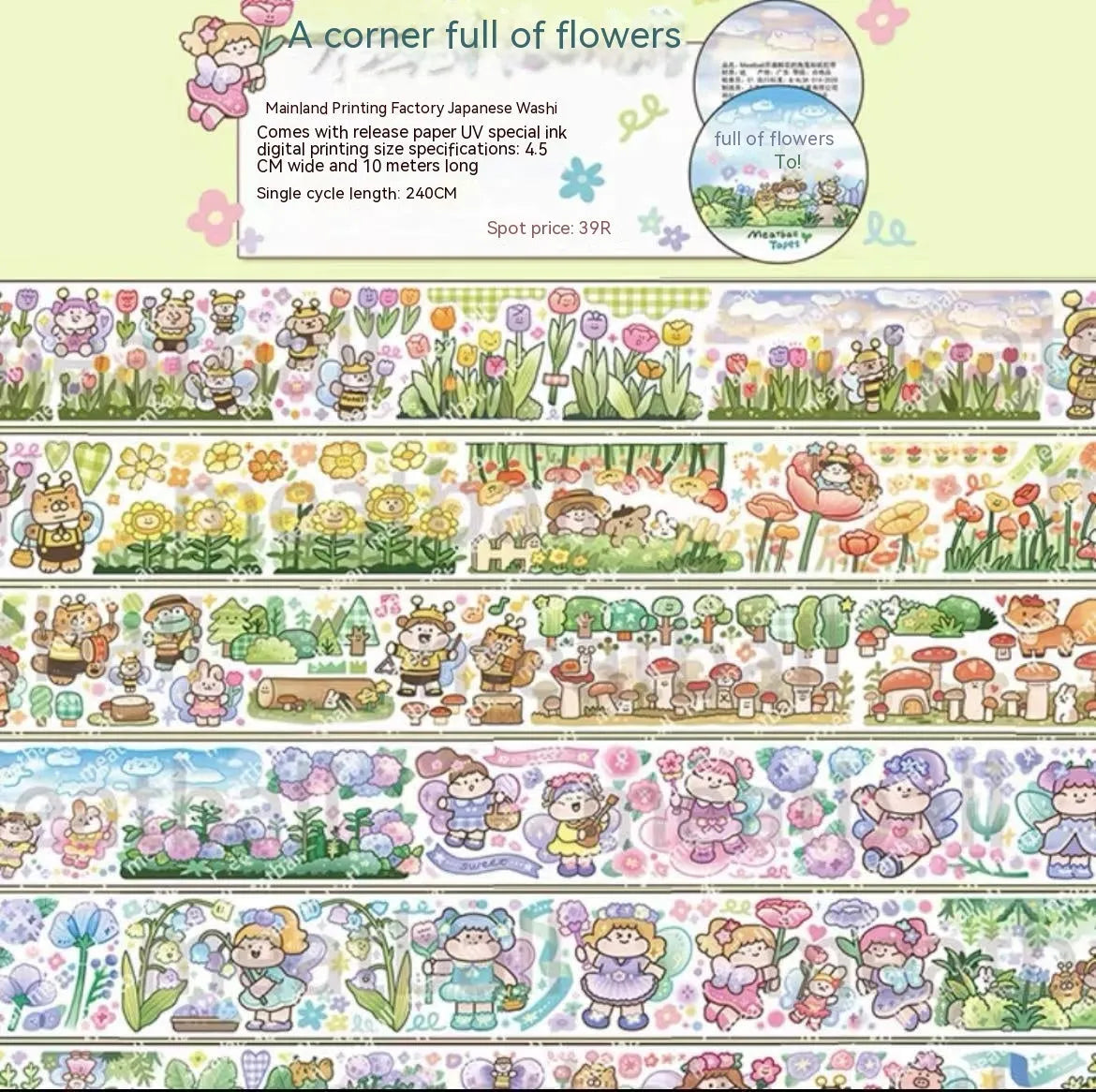 Cartoon character stickers on Japanese paper for haemorrhoid tape packaging decoration