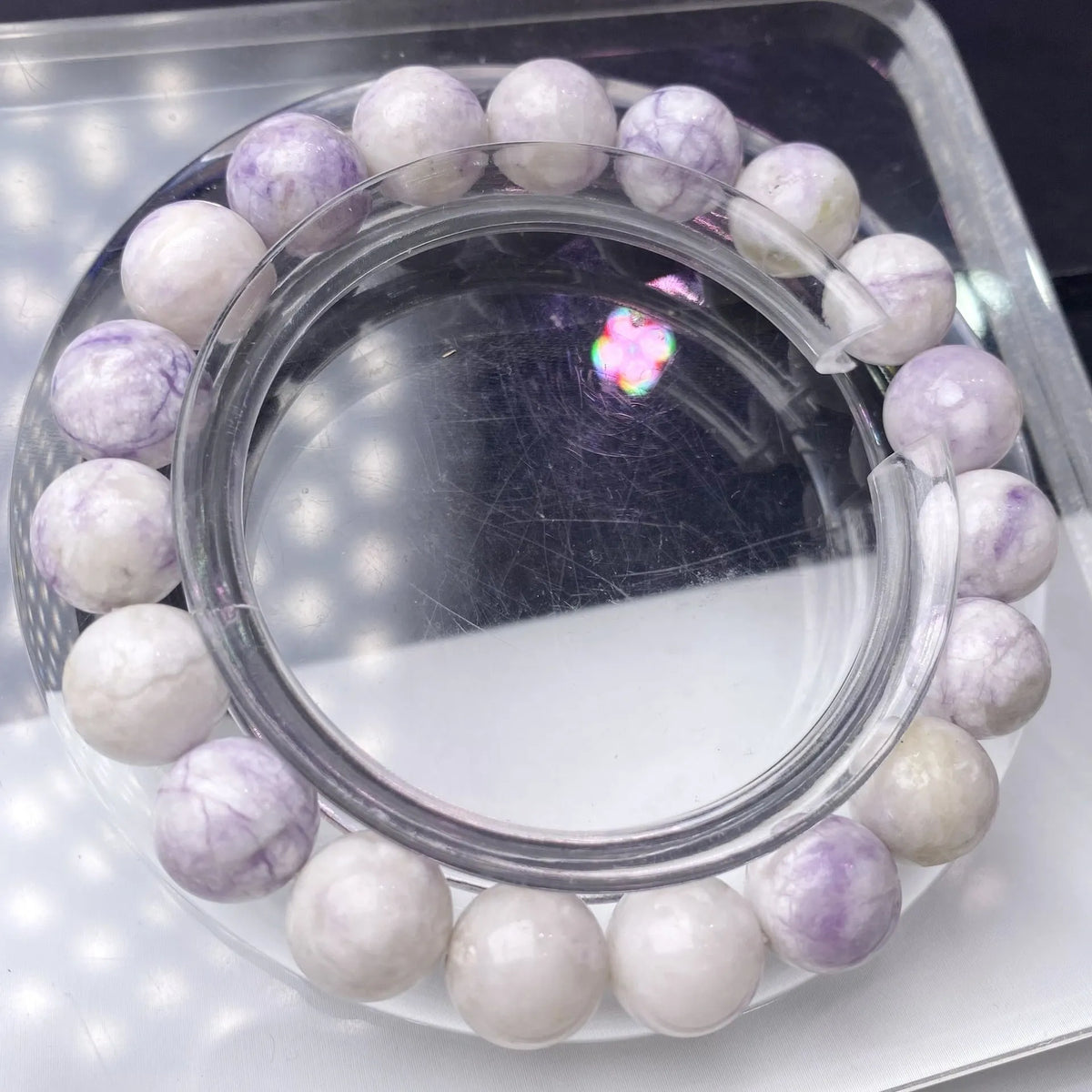 Natural purple turquoise beaded bracelet for women, round beads in about 6mm, 8mm or 10mm sizes