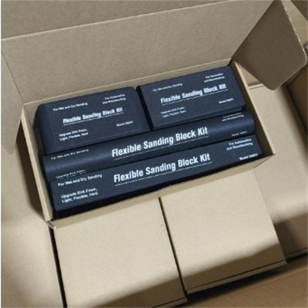 Seven black frosted EVA foam blocks for prop building and craft projects