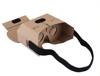 Cardboard virtual reality glasses for smartphones between 4 and 6 inches, showing 153mm by 83mm size.