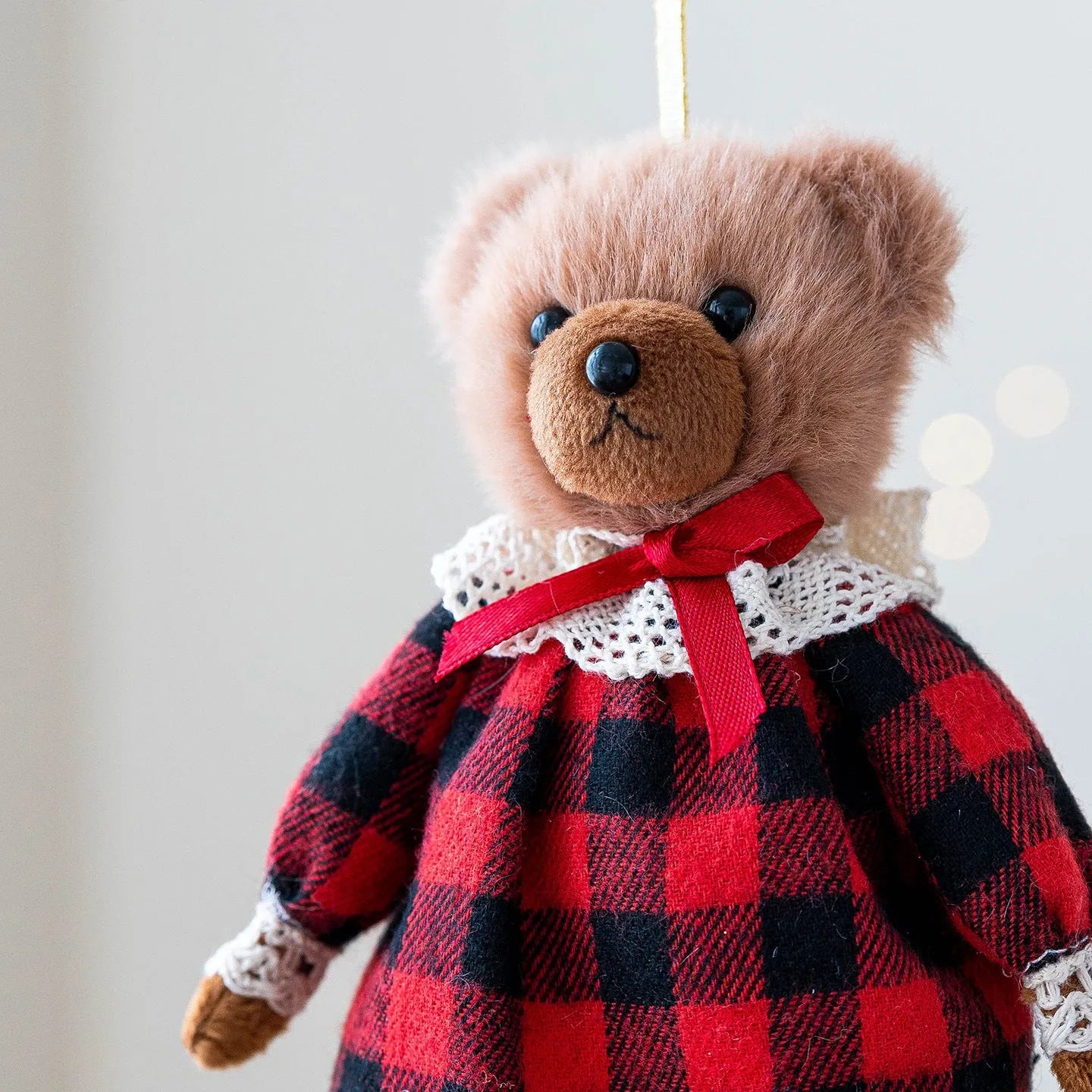 Cartoon couple plush bear doll set with gentleman bear and princess bear in cloth material