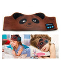 Black Bluetooth music sleep eye mask with integrated earphones showing soft construction and natural nose bridge contour