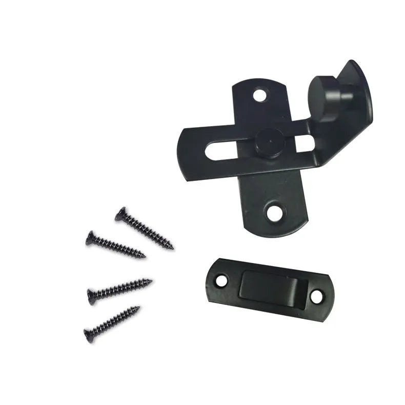 Warehouse sliding door lock with 90-degree latch mechanism for barn doors